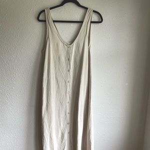 Eve Gravel 100% Linen Dress - Size Large